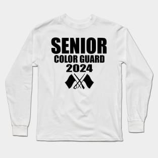 2024 Senior Color Guard Class of 2024 Marching Band Flag Long Sleeve T-Shirt